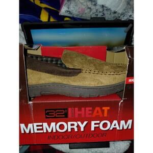 Memory foam thirty two heat men's indoor outdoor slippers